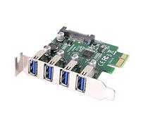 cablecc - Scheda di espansione PCI Express, hub con 4 porte USB, per scheda madre, 4 porte USB 3.0, 5 Gbps, basso profilo