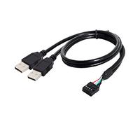 cablecc Scheda madre 9 pin 10 pin femmina header alloggiamento a doppio USB 2.0 maschio tipo A cavo 50 cm