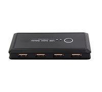 Cablecc, selettore di commutazione USB KVM 2 porte PC, condivisione 4 dispositivi per tastiera, mouse, scanner, stampante (USB 2.0)