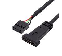 cablecc Singola porta USB 3.1 USB-C Tipo C Femmina a USB 3.0 19pin Header Cavo Scheda Madre 40cm