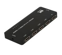 Cablecc Splitter HDMI 2.1 a 4 porte 8K a 60 Hz e 4K a 120 Hz, distribuisce 1 segnale IN a 4 schermi OUT, supporta la connessione stack HDCP con audio da 3,5 mm per PS5.
