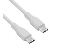 Cablecc Tipo C USB-C Maschio a Maschio USB 2.0 Versione Cavo Dati Supporto PD 65W per Laptop & Telefono Bianco 1M