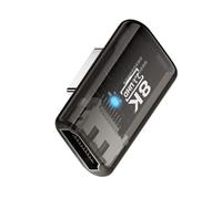 cablecc UHD 8K 60hz HDMI 2.1 femmina a HDMI maschio ad angolo sinistro 90 gradi basso profilo estensione adattatore trasparente con Smart LED HDTV