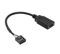 cablecc USB 2.0 9Pin 10Pin Mainboard Header Maschio a Singolo USB 3.1 Front Panel Socket Key-A Tipo-E Cavo di Prolunga 0,15 M