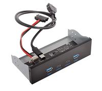 Cablecc USB-C & USB 3.0 HUB 4 porte da pannello frontale a scheda madre Cavo connettore 20 pin per alloggiamento CD-ROM da 5,25 "