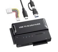cablecc USB3.0 USB-C a Dual M.2 NVME M-Key M.2/2.5 3.5 pollici SATA/40Pin IDE SSD PCBA esterno Case Enclosure
