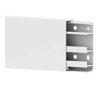 Cablecoach Battiscopa in PVC da 6 m, con canalina per cavi integrata, colore: bianco, altezza: 80 mm (4 pezzi da 1,5 metri)