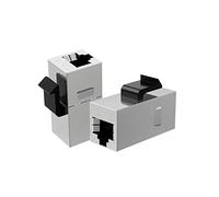 CableCreation 10-Pack Cat6 schermato Inline modulare accoppiatore con Keystone Fermo, RJ45 modulare accoppiatore per Il Collegamento del Pannello, Cat6 8P8C Femmina a Maschio