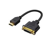 CableCreation Cavo DVI HDMI Adattatore, 0.5 piedi HDMI DVI (24 + 1) cavo, placcato oro HDTV a DVI cavo, supporto 1080P, 3D, 0.15M / Nero