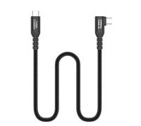 CableCreation Cavo USB 3.2 GEN2 x 2 da cm a cm (angolo posteriore) con marcatore elettronico, lunghezza: 0,305 m (1 ft). Colore: nero