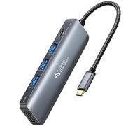 CableCreation - Hub USB C 5 in 1, adattatore multiporta USB C a HDMI, PD 100 W, 3 porte USB 3.0 per MacBook Pro, MacBook Air M1/M2, iPad Pro, Surface Pro, XPS
