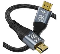 CABLEDECONN 16K HDMI 2.2 Cavo 1M 3.3Ft Ad Alta Velocità 96Gbps 12Bit 16K@60Hz 8K@240Hz 4K@480Hz UHD HDR Placcato Oro Intrecciato Supporto HDCP 3D Connessione HDMI Compatibile con PS5 Monitor TV