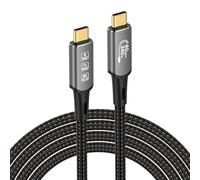 CABLEDECONN Cavo video USB4 Thunderbolt 4 8K USB C M/M 240W ricarica rapida 40Gbps trasferimento dati Ultra HD 7680 * 4320 8K @60Hz 4K a 144Hz compatibile con diversi dispositivi USB-C (0,5 m 0,5 m)