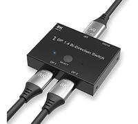 CABLEDECONN DisplayPort 8K DP 1.4 Switch Bi-Direction 8K @ 30Hz 4K @ 120Hz Splitter Converter per più sorgenti e display.