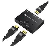 CABLEDECONN Interruttore bidirezionale HDMI 2.1 Ultra 8K HD 8K 8K @ 60Hz 4K @ 120Hz 1" 2out 2" 1out ad alta velocità 48Gbps splitter (display singolo) convertitore con un cavo HDMI 8K compatibile con