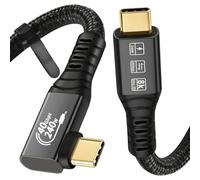 CableDeconn USB4 8K 1.2m Cable M/M USB-C Compatible with Thunderbolt 4 8K@30Hz 5K@60Hz 4K @120Hz Video 40Gbps Data Transmissions rate 20V 5A 100W Power Delivery Cable 1 Bend 1 Straight