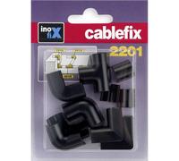 cablefix 3210_schwarz Canalina passacavi Collegamento canaline 10 pz. Nero