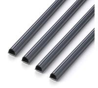 Cablefix Inofix 2201 - 70 - Canalina per cavi, autoadesiva, set da 4 x 1 m, 1 pezzo, colore: argento