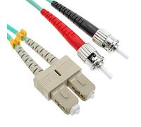 Cablematic - OM3 cavo in fibra ottica ST a SC duplex multimodale 50/125 25m