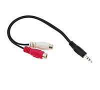 Cablematic PN02031515015162708 - Adattatore audio stereo Jack 3,5 mm (25 cm), colore: rosso e bianco