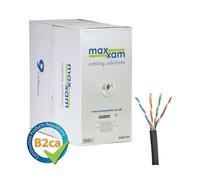 Cablenet Cat6 Black U/UTP LSOH 24AWG Solid CPR B2ca Cable 305m Reel in Box cavo