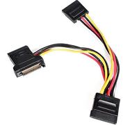 CABLEPELADO Cable Adaptador Bifurcador Divisor Splitter de Alimentación SATA | Cable Divisor SATA Macho Hembra | Sata Macho a 2X Sata Hembra | 20 cm | Apto para Dvd-Rom/HDD/SSD