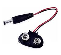 CABLEPELADO Cavo adattatore batteria Arduino DC 9V | Cavo di alimentazione a pressione della batteria da 9V | Connettore tipo T | Connettore DC 5,5x2,1mm | Adatto per Arduino Uno R3 | 15cm