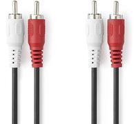 CABLEPELADO Cavo audio 2 x RCA maschio - 2 x RCA maschio | cavo audio dual RCA | adatto per Blu-Ray, Home Cinema, Subwoofer, apparecchiature HiFi, HDTV | Stereo | 2,50 metri