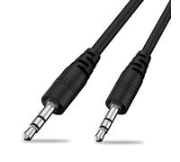 CABLEPELADO Cavo Aux Jack 3,5 mm | Cavo ausiliario 3,5 mm | Maschio a Maschio | Compatibile con Autoradio, Cuffie, Altoparlante, TV, Smartphone, MP3, HiFi Ricevitore | Nero | 30 cm