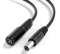 cablepelado, Cavo di alimentazione DC femmina - maschio, 5,5 x 2,5 mm, 3 m, nero