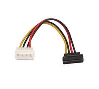 CABLEPELADO - Cavo di alimentazione SATA a gomito da 5,25" 15 cm nero | Adattatore Molex 4 pin a SATA per dischi rigidi | Connettore per spazi ridotti