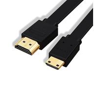 CABLEPELADO Cavo HDMI 4K piatto ad alta velocità 2.0, Ultra HD 2160p (60Hz), contatti dorati, compatibile con PC, PS4, PS5, Xbox, Smart TV, nero, 1,50 metri