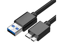 CABLEPELADO Cavo Micro USB 3.0 | Fino a 5 Gbps | Cavo USB disco rigido esterno compatibile con Toshiba Canvio, Seagate FreeAgent e (WD) My Passport/Elements | Nero | 50 cm