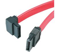 CABLEPELADO Cavo SATA II | Cavo dati | SATA II Serial ATA 3.0 Gbit/s | Cavo SATA piatto | Cavo di collegamento interno HDD SSD disco rigido | Sata connessione diritta | Rosso (90° senza ancoraggi)