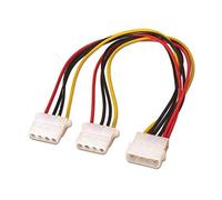 CABLEPELADO - Cavo splitter di alimentazione Molex a 4 pin | Cavo di prolunga Y 30 cm | Da maschio a doppia femmina | Adattatore per PC, dischi rigidi e CD-ROM