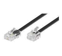 CABLEPELADO Cavo telefonico da RJ11 a RJ45 | Cavo dati per rete Ethernet | Cavo modulare 8P4C | Adatto per modem router fax ISDN DSL VDSL Internet | Nero | 3 metri