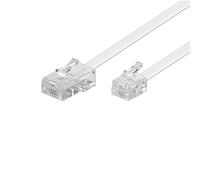 CABLEPELADO Cavo telefonico da RJ11 a RJ45 | Cavo dati per rete Ethernet | Cavo modulare 8P4C | Adatto per modem router fax ISDN DSL VDSL Internet | Bianco | 10 metri