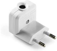 CABLEPELADO Connettore angolare per mobili, connettore angolare bipolare, uscita cavo laterale, 10 A, 250 V, IP20, 3,7 kW, maschio, bianco