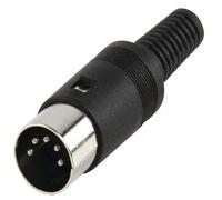 Cablepelado Connettore DIN a 5 pin maschio, colore nero