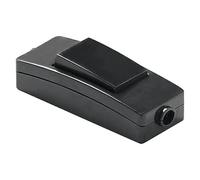 CABLEPELADO Interruttore passante aereo unipolare per lampada | passo siluro | contatti con vite | AC 250 V 2 A | adatto per desktop | PVC | IP20 | nero