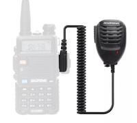 CABLEPELADO Microfono altoparlante per walkie talkie per walkie talkie compatibile con BaoFeng UV-5R BF-888S UV-82 UV-S9 BF-F8HP UV-10R UV-11R BF-H6 GT-3 GM-15PRO LED rosso