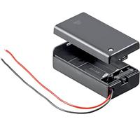CABLEPELADO Porta batterie 9 V con coperchio | Supporto batteria 6LR61 | Include cavo da 200 mm | Tensione totale: 9 V (9 V per batteria) | Adatto per Arduino | Connettore DC 5,5 x 2,1 mm.