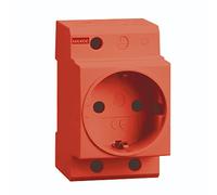 CABLEPELADO Presa di corrente schuko | Spina modulare Schuko | Presa schuko Cofrets | Normativa EN/IEC60884-1 | 250 V AC | Capacità di connessione fino a 25 mm2 | 16 A | Adatto per cofretti | Rosso