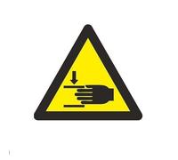 CABLEPELADO - Segnale adesivo per il pericolo di cattura - vinile giallo da 9 cm per la sicurezza industriale e la prevenzione dei rischi - Materiale resistente e durevole