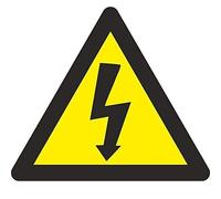 CABLEPELADO Segnale fulmine | Segnale Triangolo Raggio | Segnale Raggio Omologato | Alluminio | Certificato UNE 23033:1981 | Spessore 0,5 mm | 21 cm ogni lato | Colore giallo con lettere in nero