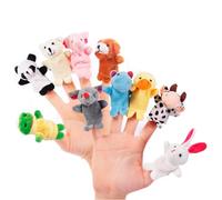 CABLEPELADO Set di 10 pupazzi di dita per bambini - Animali morbidi e realistici - Giocattolo educativo e creativo per contagocce e regali per bambini