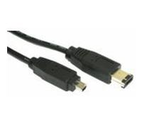 Cables Direct 1m, firewire 6pin-4pin 6-p 4-p Nero