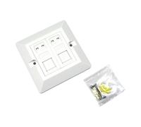 Cables Direct CDL 2 Port Cat6 plate-Single Gang