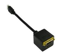 Cables Direct HDMI to HDMI + DVI Splitter 0,12 m HDMI tipo A [Standard] Nero (CD