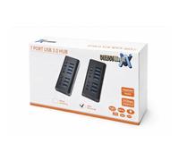 Cables Direct NLUSB3-7PL hub di interfaccia USB 3.2 Gen 1 [3.1 Gen 1] Type-A 5000 Mbit/s Nero (CDL 7 Port USB 3.0 Hub + ABS Shell)